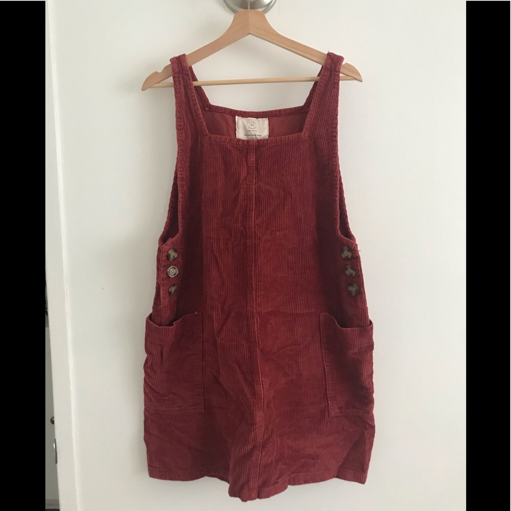 Waffle overall dress